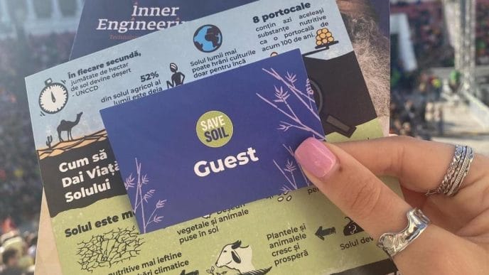 Sadhguru, eveniment, București, Save Soil, salvează solul, managementul vieții, criză alimentară, energie, stare de bine, Alexandra Valentina Georgescu, acțiuni zilnice, Jaggi Vasudev, save soil