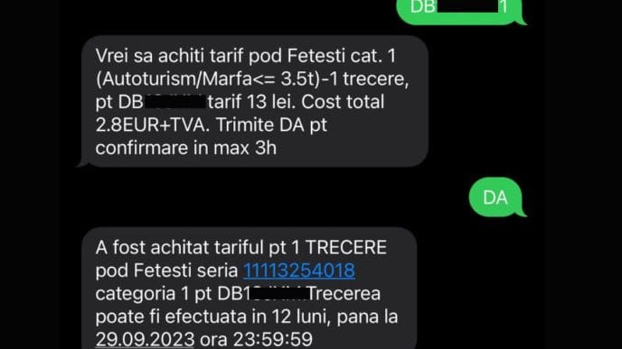 taxa-pod-Fetesti-amenda-taxa-prin-SMS-PEAJ-patanie-Catalin-Vlad-CNAIR-SMS-7577-dovada-plata-reclamatie-dovada-sms