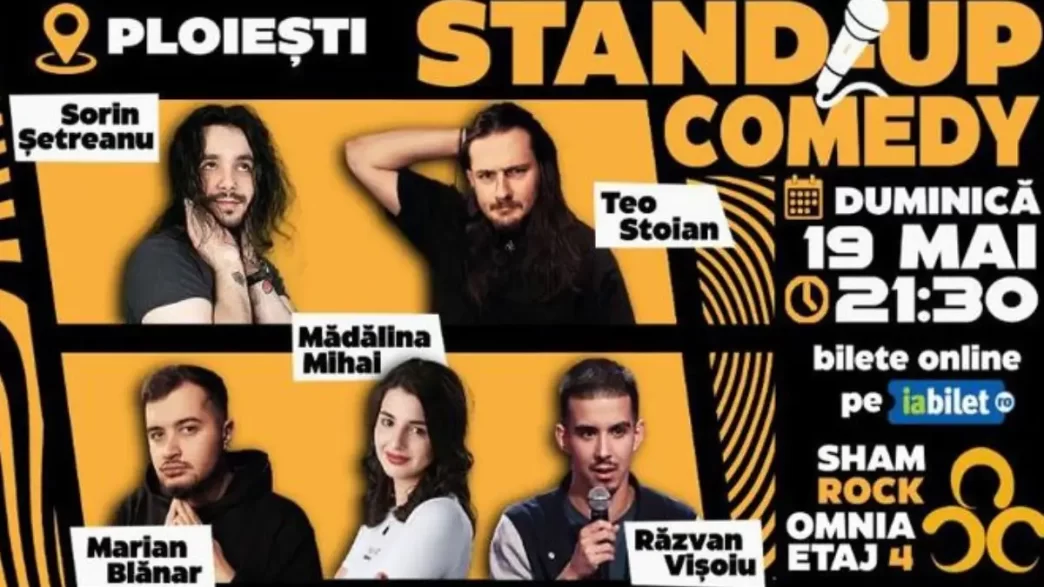 stand-up comedy, Șetreanu, Mădălina, Vișoiu, Stoian, Blănar, Shamrock Pub, Ploiești