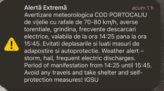 avertizare meteorologică, cod portocaliu, vijelie și rafale, IGSU, alertă maximă, Ploiești, cum funcționează ro-alert