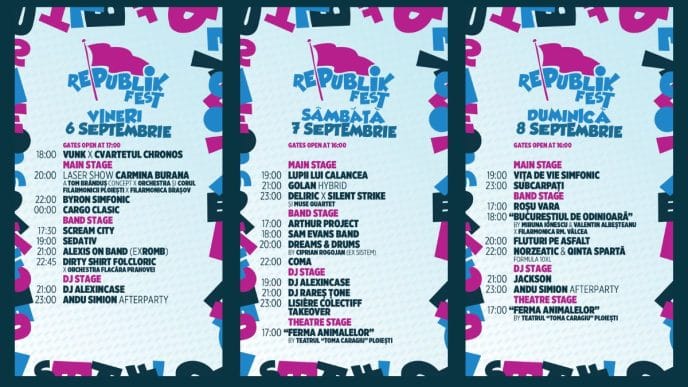 Republik Fest 2024, program festival, Parcul Memorial Constantin Stere, Ploiești, artiști Republik Fest 2024, cover