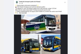 cardul de transport public, fraudă, TCE Ploiești, pagină fake