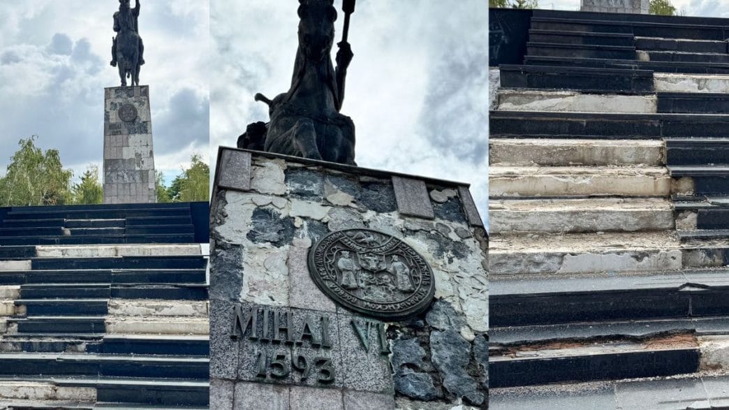 statuia Mihai Viteazul, statuie Ploiești, soclu, imagini cu statuia, pericol public, parc Ploiești, cover
