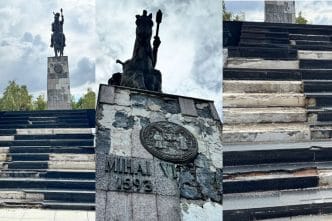 statuia Mihai Viteazul, statuie Ploiești, soclu, imagini cu statuia, pericol public, parc Ploiești, cover