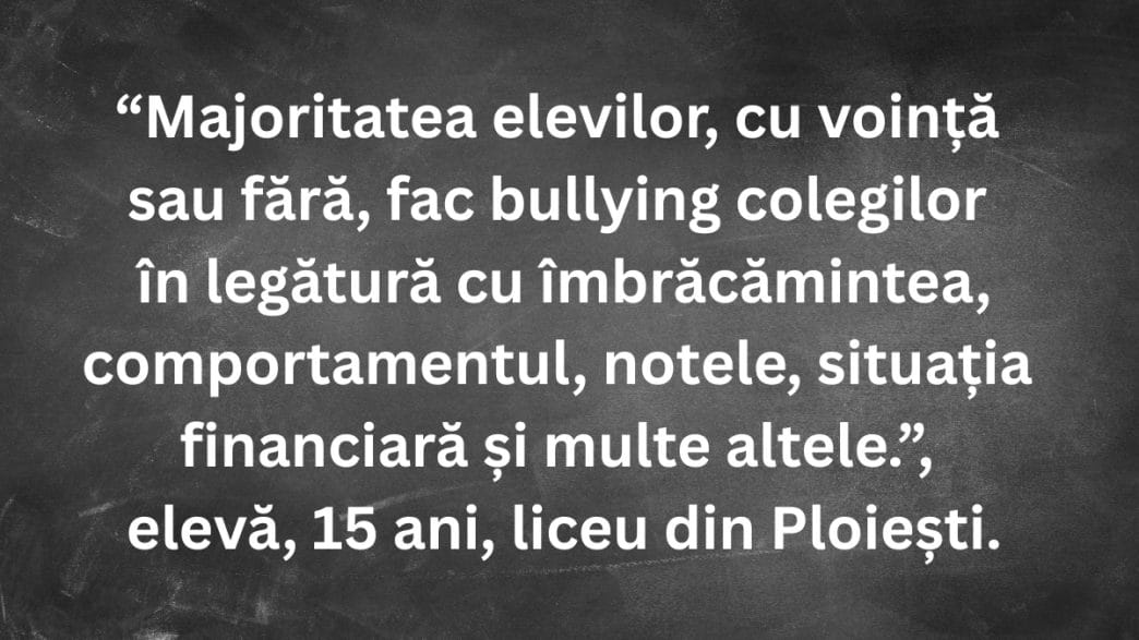 mărturie, elevă, liceu, 15 ani, Ploiești, discriminare, bullying